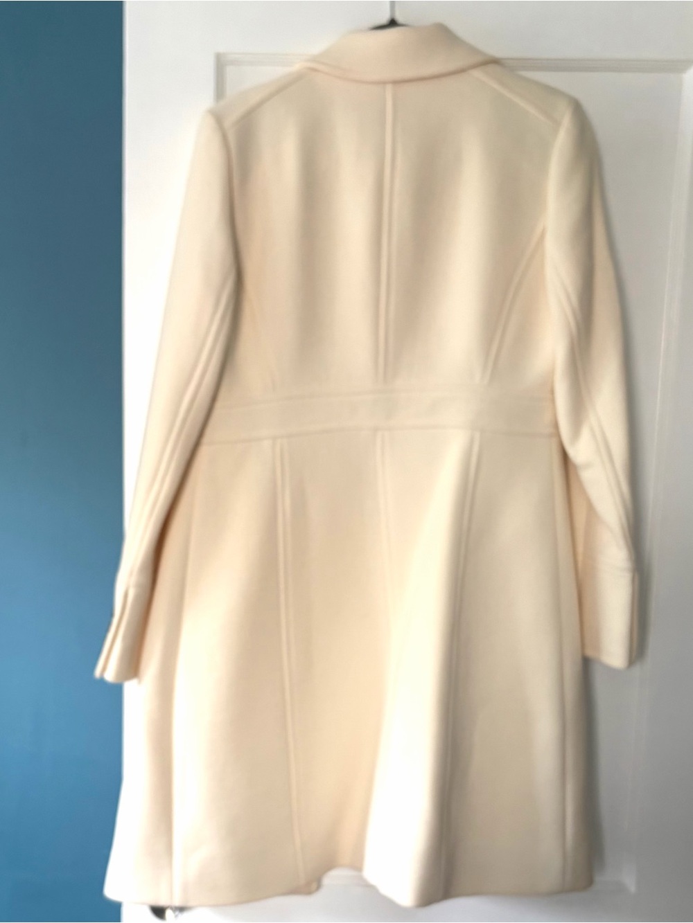 J. Crew Lady Day Coat Ivory Cream Single-Breasted Wool Coat Thinsulate Lined - Picture 4 of 4